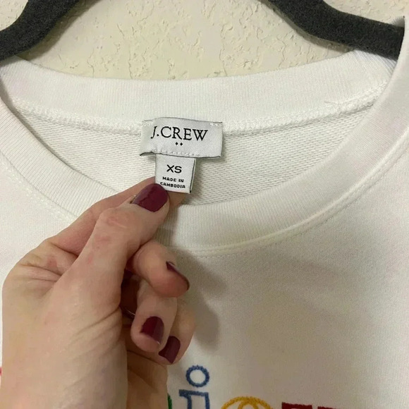 RAINBOW EMBROIDERED BONJOUR CREW NECK - Picture 4 of 6